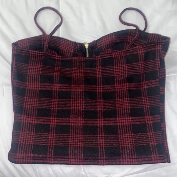 Popular 21 Cute Plaid Crop Top - Picture 3 of 4